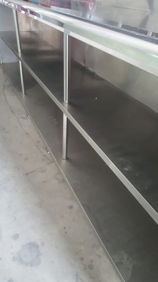 Mueble contramostrador acero inoxidable