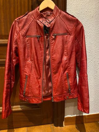 Chaqueta cuero Koroshi roja