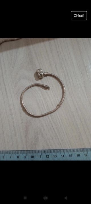 Bracciale + clip rosa pandora