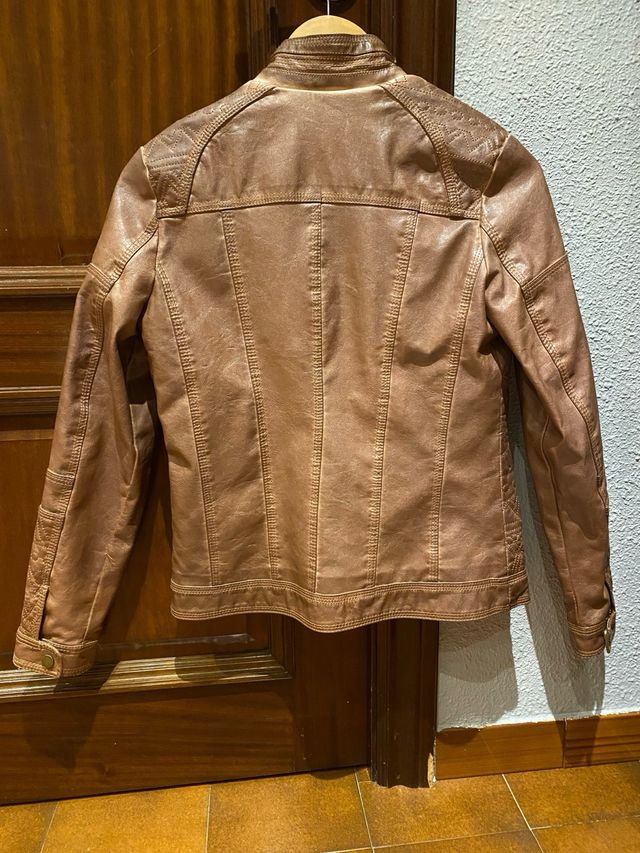 Chaqueta cuero koroshi marron