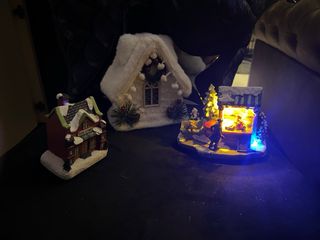 3 casette di natale con luci