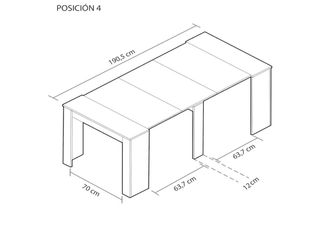 Mesa extensible recibidor comedor