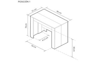 Mesa extensible recibidor comedor