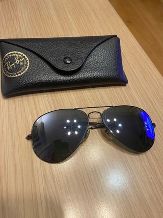 Ray ban aviator espejo montura negra