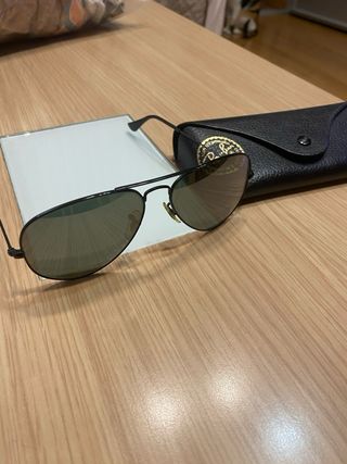 Ray ban aviator espejo montura negra