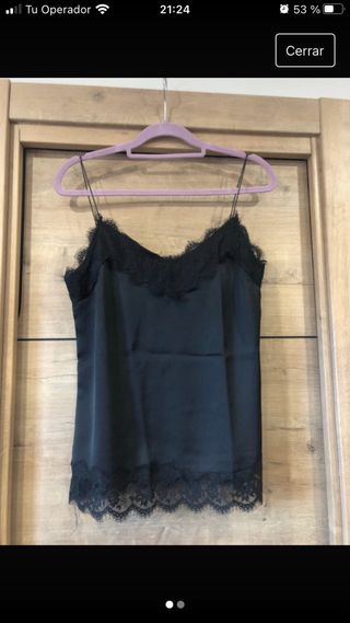 Camiseta tirantes lencera