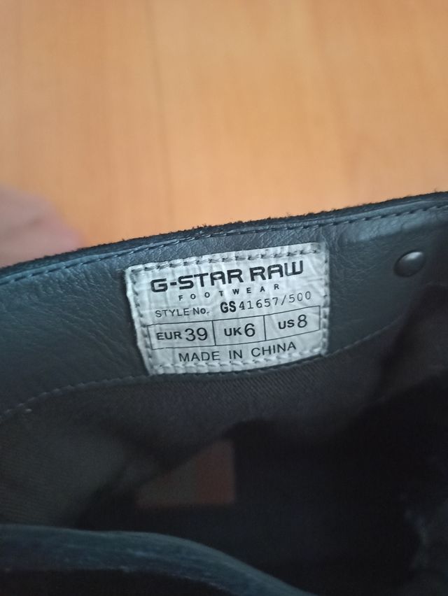 Botas negras de cuero G-Star