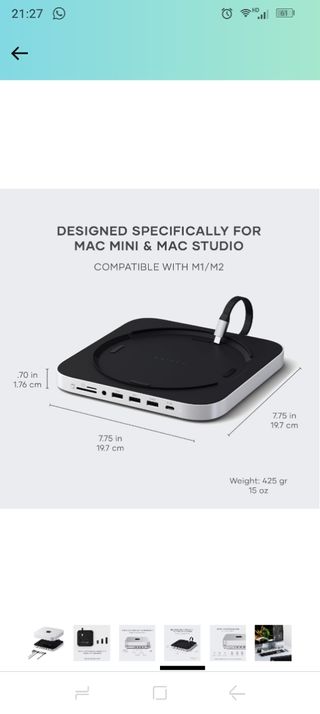 Mac Mini M2 con 515GB de disco SSD y 8GB RAM 