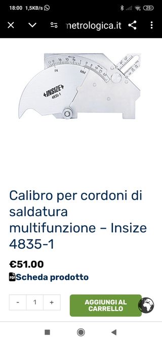 Calibro per saldatura
