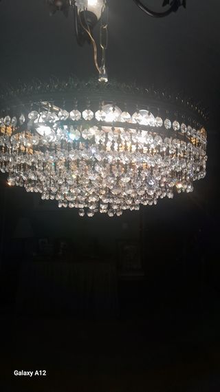 Lámpara de techo de cristal de lagrimas