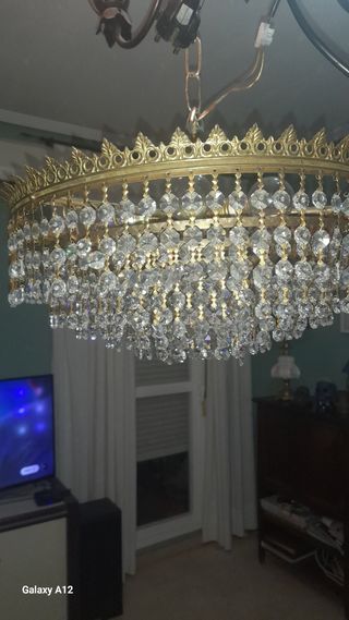 Lámpara de techo de cristal de lagrimas