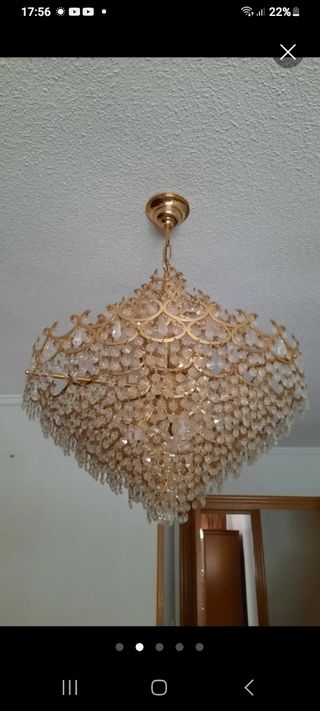 Lámpara de techo de cristal de lagrimas