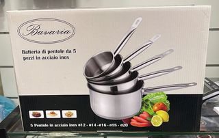 Set 5 pentole in acciaio inox BAVARIA