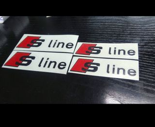 Pegatina de vinilo de corte para coche SLine Audi