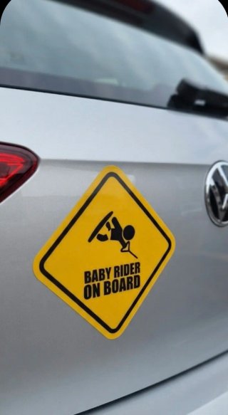 Pegatina de vinilo para coche bebé a bordo