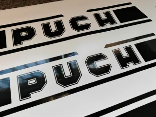 Pegatinas de vinilo de corte para moto restaurada