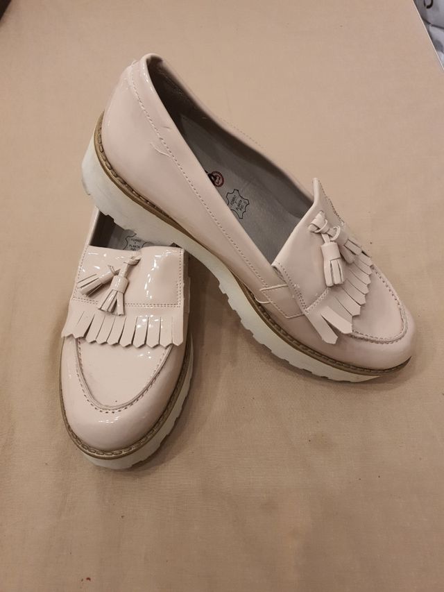 Zapato mocasin rosa