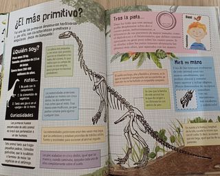 Libro infantil Huesos y Huellas  Dinosuarios.