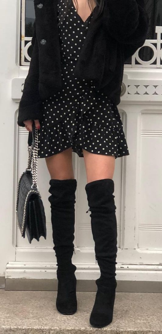 Vestido lunares Bershka