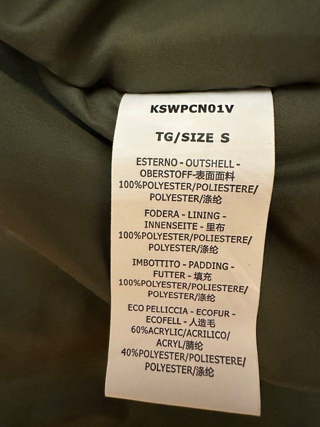 Giubbotto-Parka verde militare e fucsia