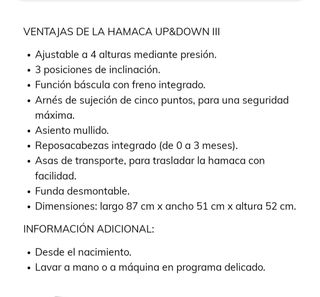Hamaca Beaba UP&DOWN III