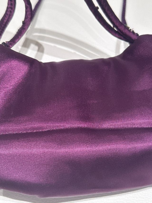 Bolso fiesta tela de raso morado