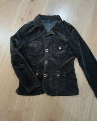 Cazadora pana marrón