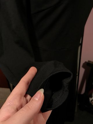 Vestitino nero invernale curvy maniche lunghe