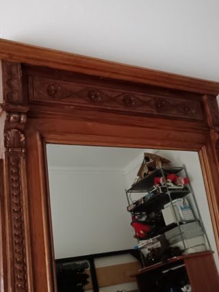 Specchio da comò in legno massello vint