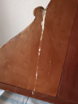 Specchio da comò in legno massello vint