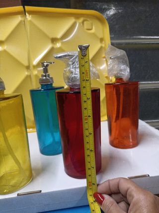 1 pz.Portasapone in vetro colorato 