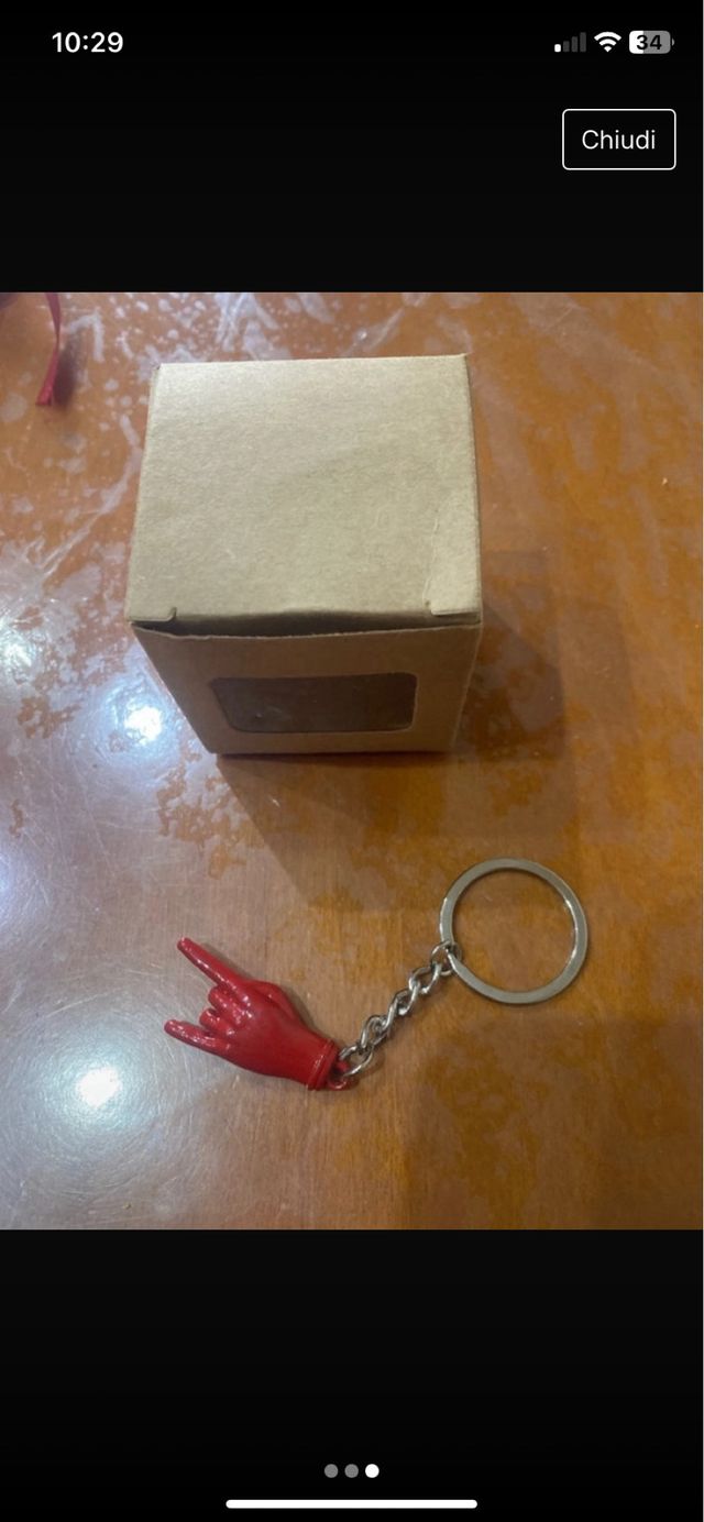 Portachiavi manina corno