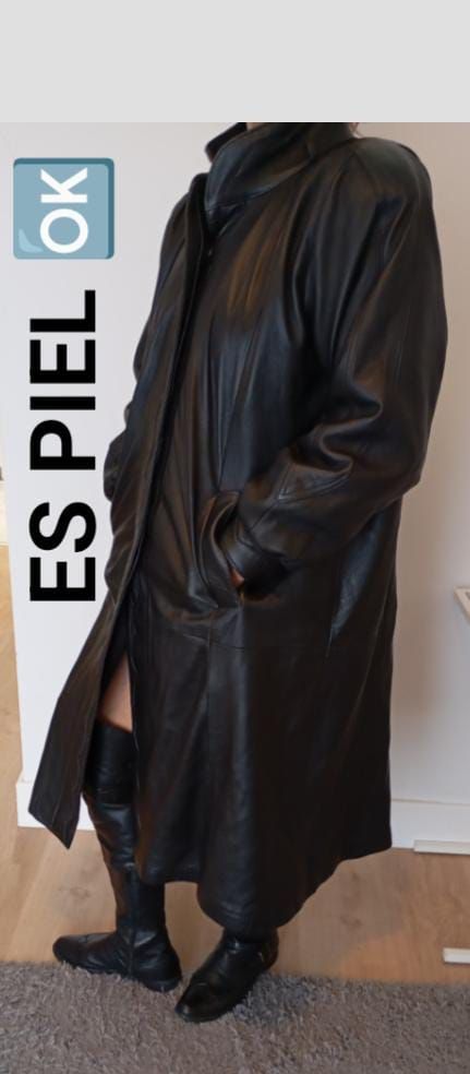 GABARDINA PIEL 🌑 NEGRA