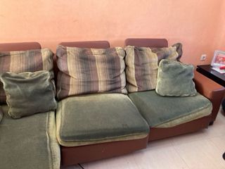 sofa cherlon en buen esdo con canape y asientos