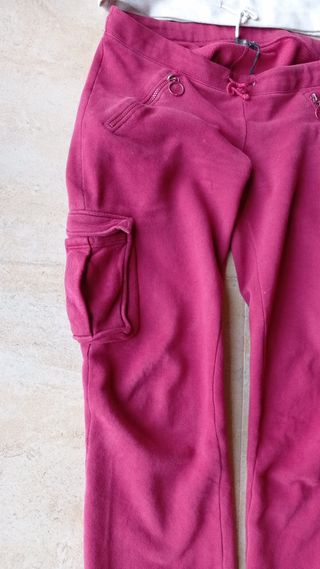Chandal Woman Secret T.40 granate y beig