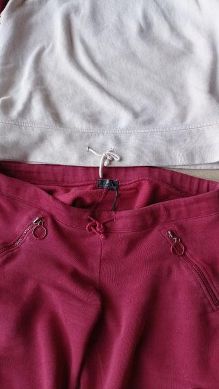 Chandal Woman Secret T.40 granate y beig