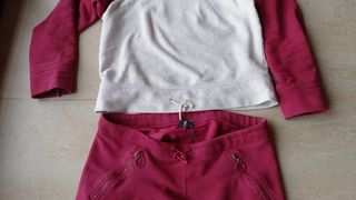 Chandal Woman Secret T.40 granate y beig