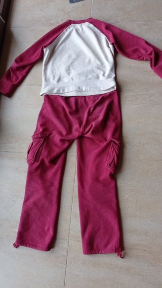 Chandal Woman Secret T.40 granate y beig