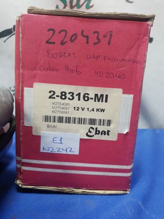 Bobcat, volvo penta motor arranque