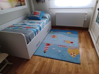 Cama nido doble+colcha+alfombra
