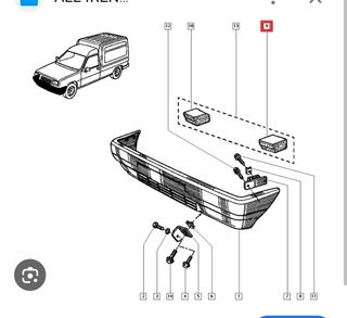 Taco paragolpes del.Renault 7700760699