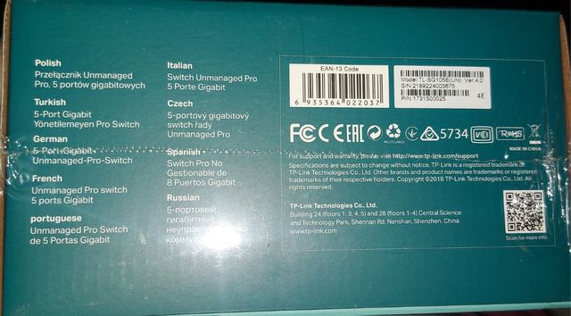 PTP-LINK 5 PORT GGIGABIT