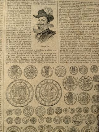 Antigua ilustración enamrcada