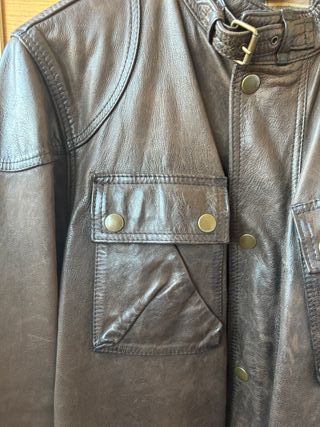Cazadora Cuero Belstaff marrón