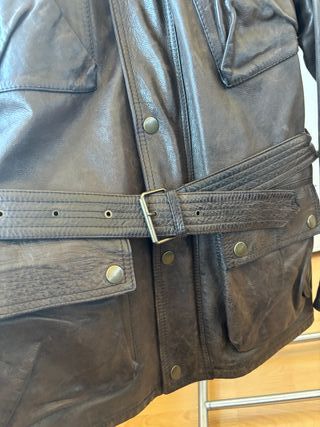 Cazadora Cuero Belstaff marrón