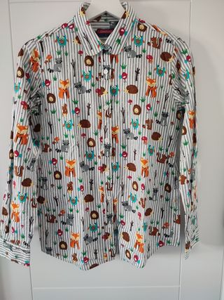 Blusa estampada de manga larga 