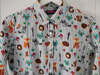 Blusa estampada de manga larga 