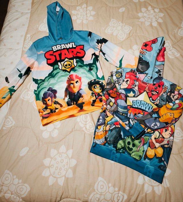 2 felpe brawl star colori vivaci 