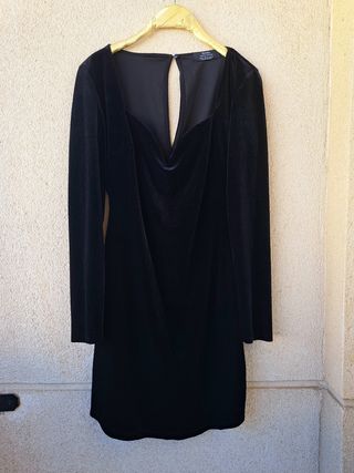 Vestido terciopelo negro