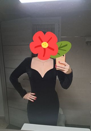 Vestido terciopelo negro